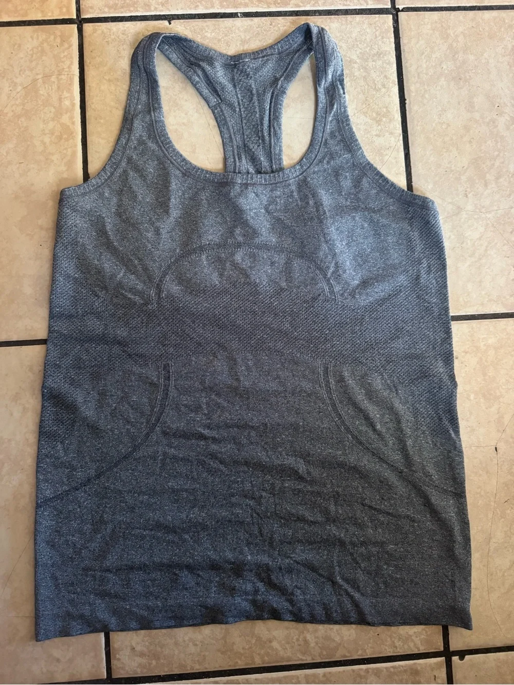 lululemon athletica Heather Charcoal Racerback Tank